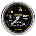 AutoMeter Carbon Fiber Boost/Vac Gauge (2 1/16in, 30 PSI w/ Peak/Warn)