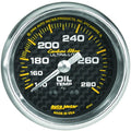 AutoMeter Carbon Fiber Series Oil Temperature Gauge (52mm, 140-280F)