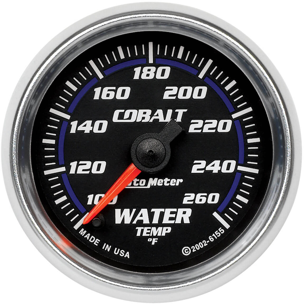 AutoMeter Cobalt Series Water Temperature Gauge (52mm, 100-260 F)