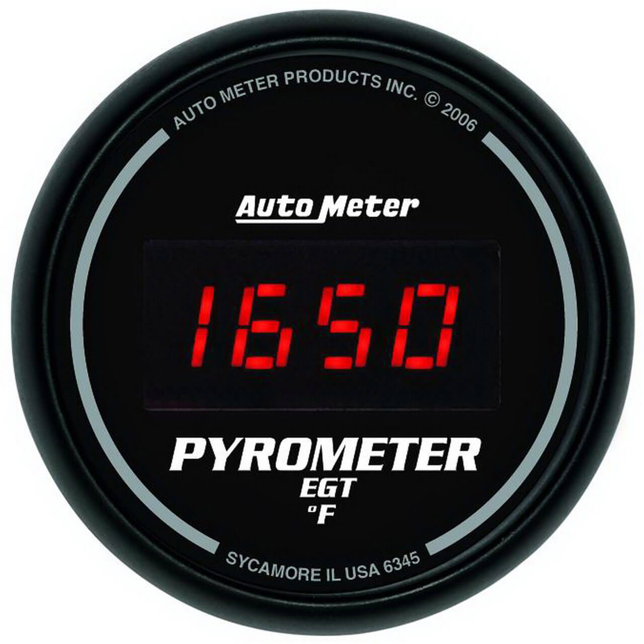 AutoMeter Digital Series Black Face EGT Gauge Kit (2 1/16in, 0-2000F)
