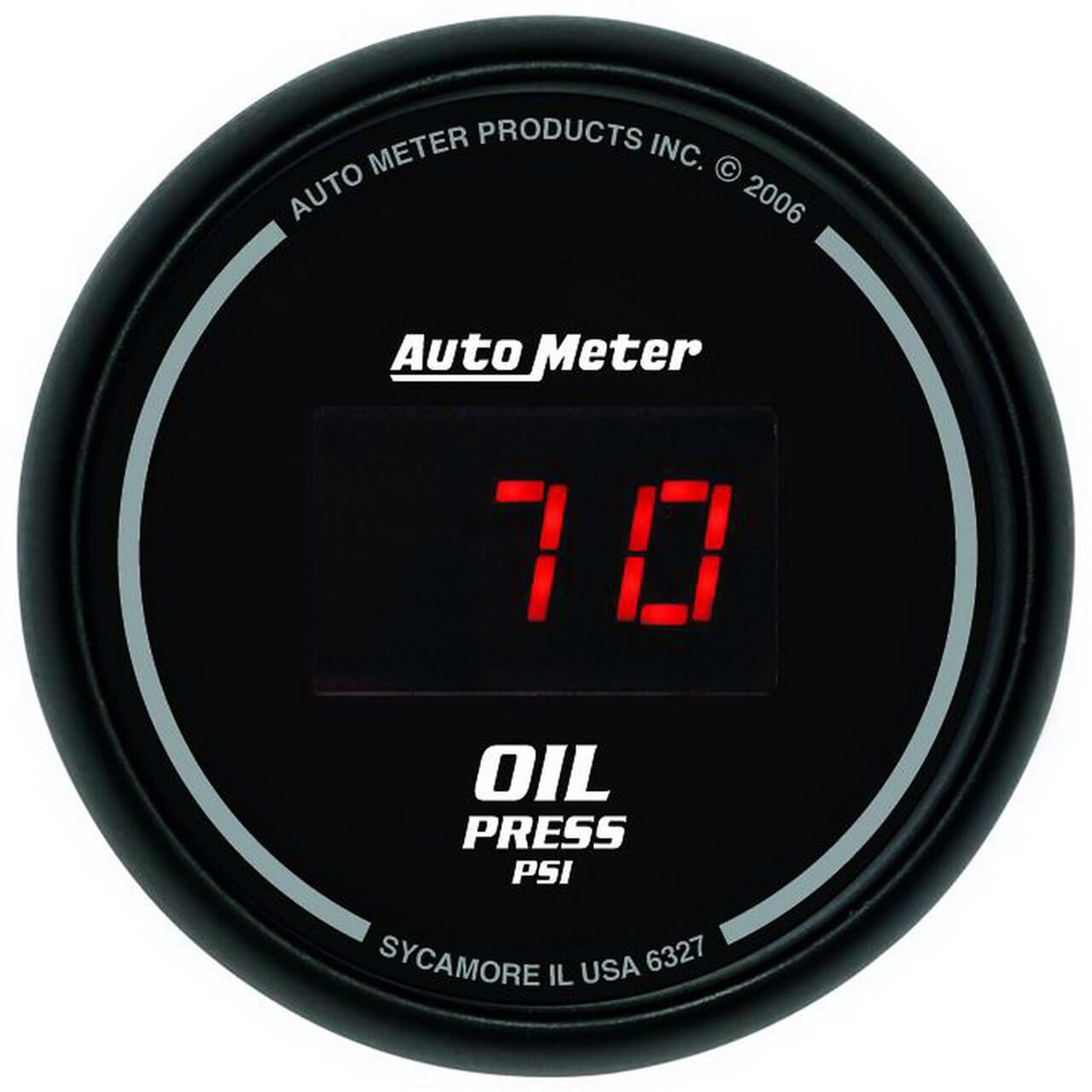 AutoMeter Digital Series Black Face Oil Pressure Gauge (2 1/16in, 0-100 PSI)