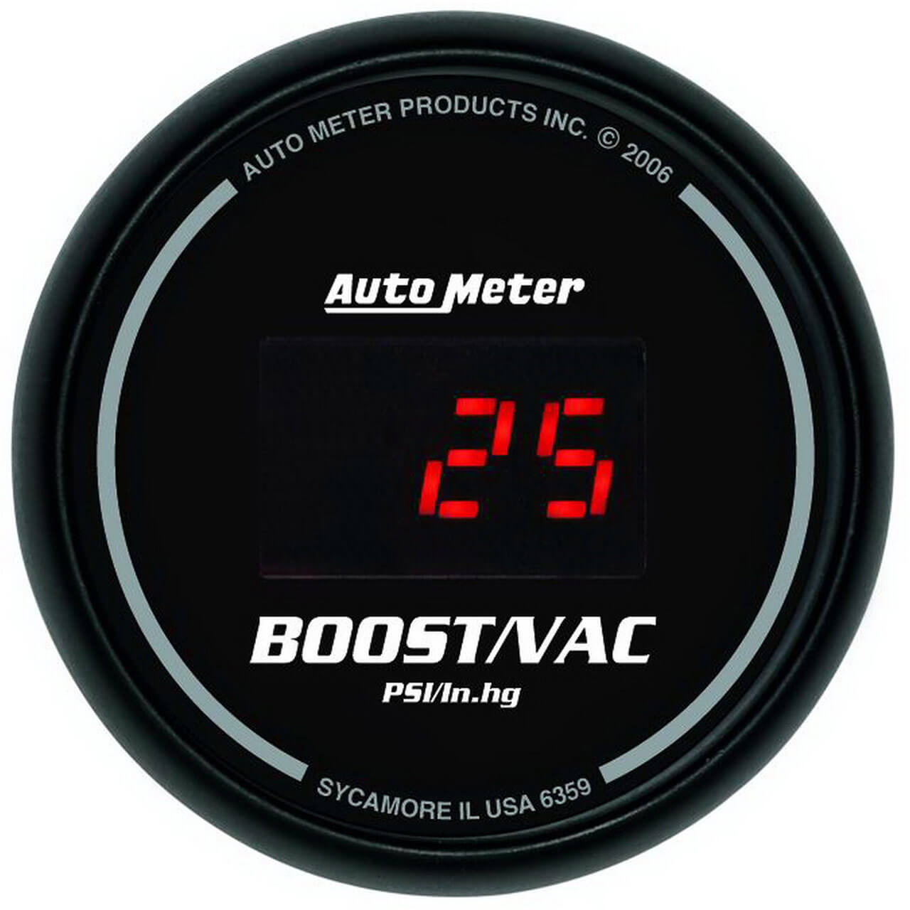AutoMeter Digital Series Boost/Vac Gauge (2 1/16in, Vac-30 PSI)