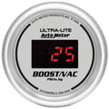 AutoMeter Digital Series White Face 2 1/16in Boost/VAC Gauge 30 PSI