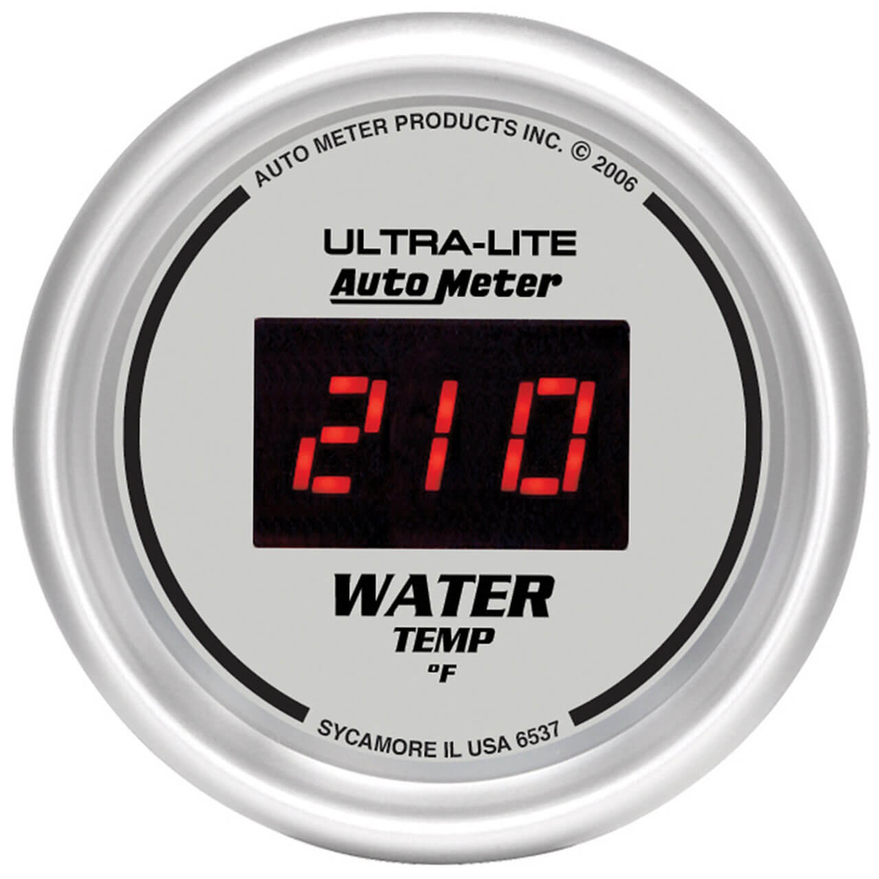 AutoMeter Digital Series White Face 2 1/16in Water Temp Gauge 0-300 F