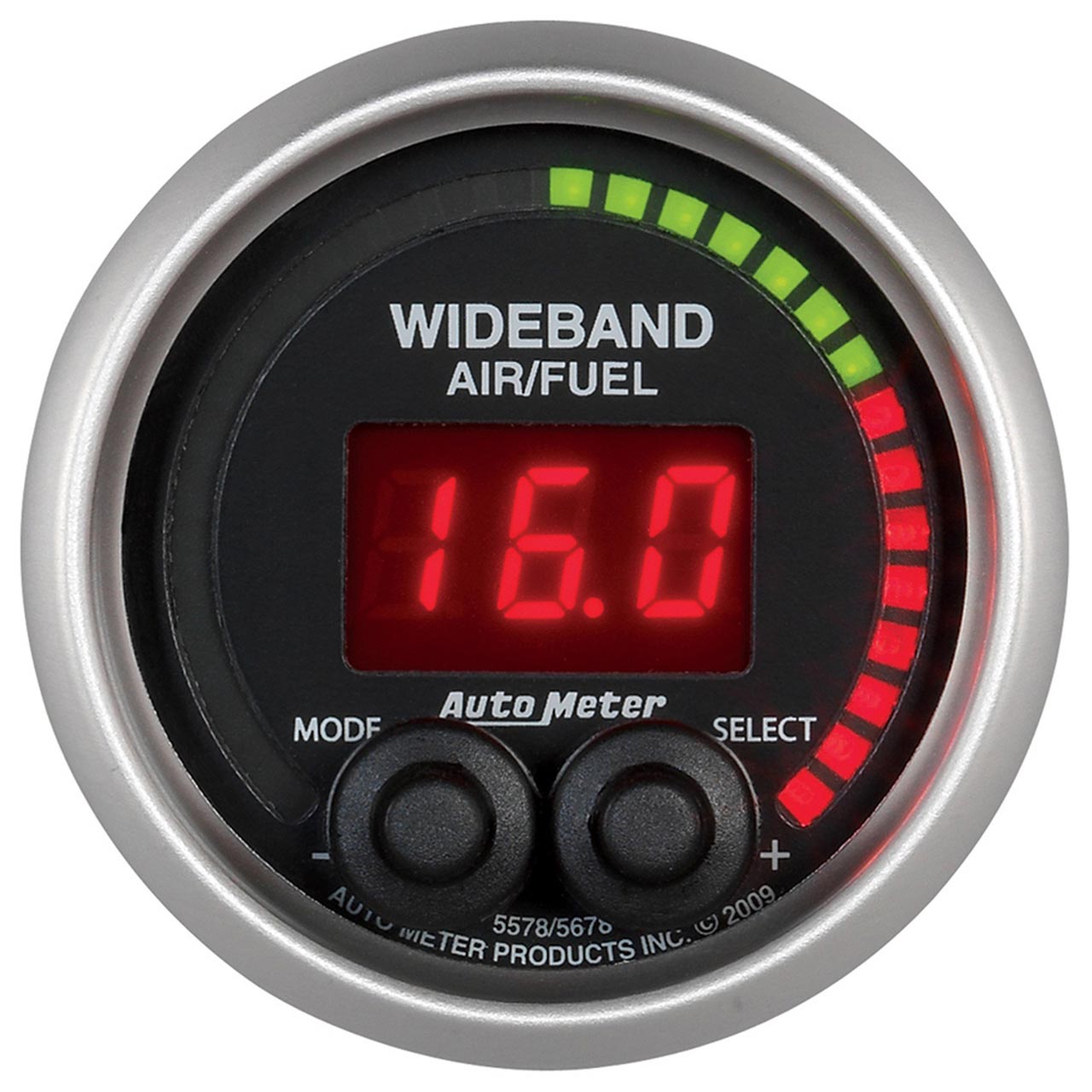 AutoMeter Elite Series A/F Ratio, Wideband Gauge (2 1/16in, 10:1 - 20:1)