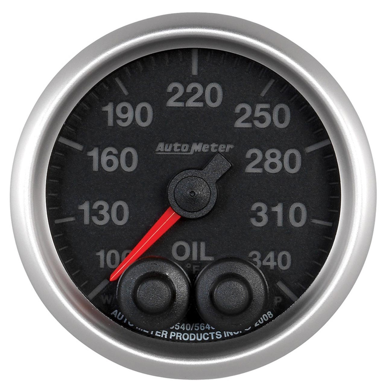 AutoMeter Elite Series Oil Temp Gauge (2 1/16in, 100-340F)