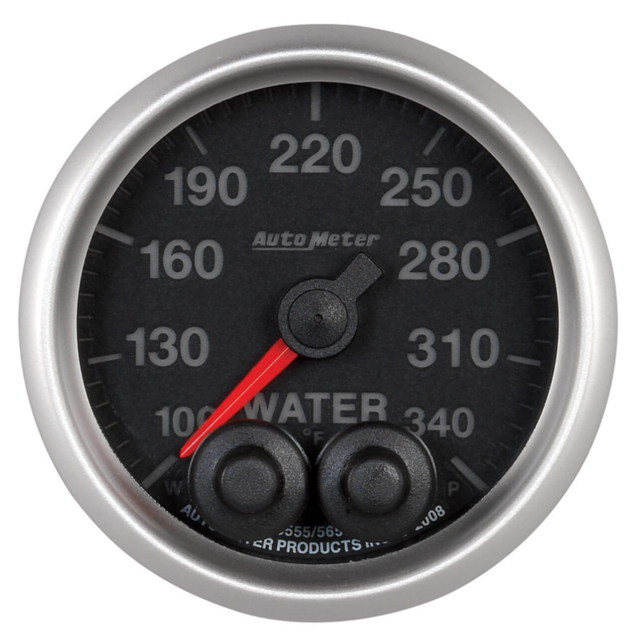 AutoMeter Elite Series Water Temp Gauge (2 1/16in, 100-340F)