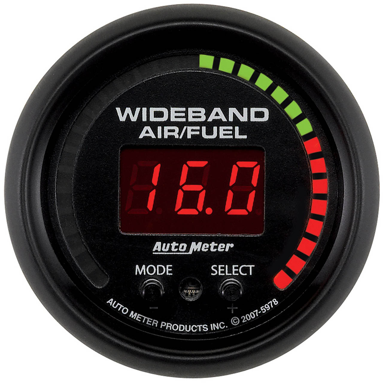 AutoMeter ES Series Air / Fuel Ratio (AFR) Gauge (52mm, 6:1-20:1 AFR)