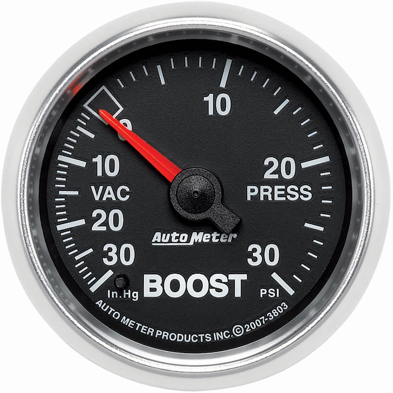 AutoMeter GS Series Boost Gauge (2 1/16in, 0-30 PSI w/ Vacuum)