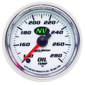 AutoMeter NV Series 2 1/16in Electric Oil Temp Gauge 140-280 F