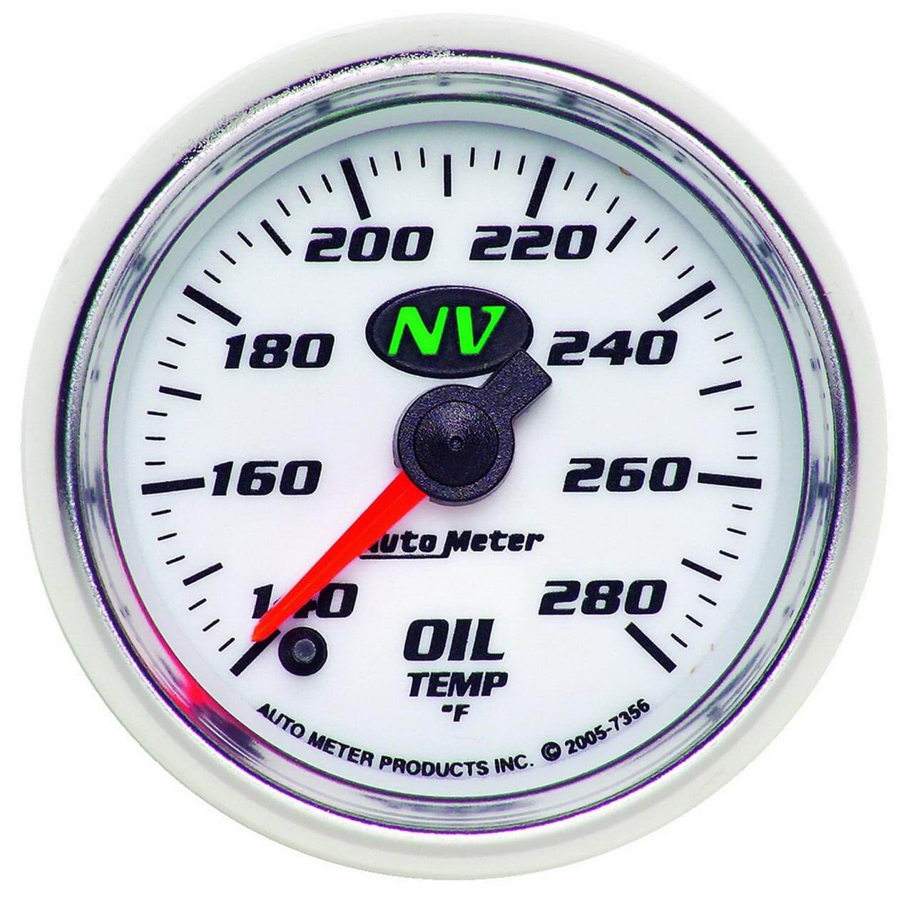 AutoMeter NV Series 2 1/16in Electric Oil Temp Gauge 140-280 F