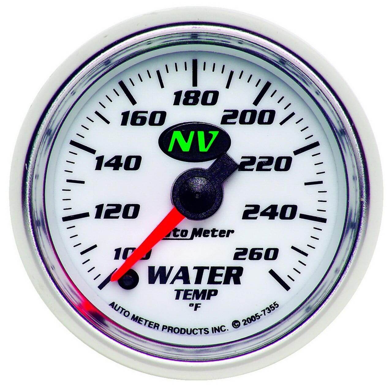 AutoMeter NV Series 2 1/16in Electric Water Temp Gauge 100-260 F