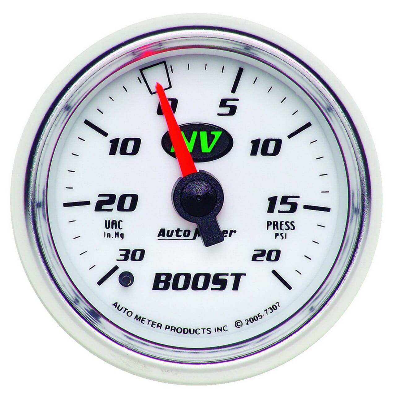 AutoMeter NV Series 2 1/16in Mechanical Boost/VAC Gauge 20 PSI