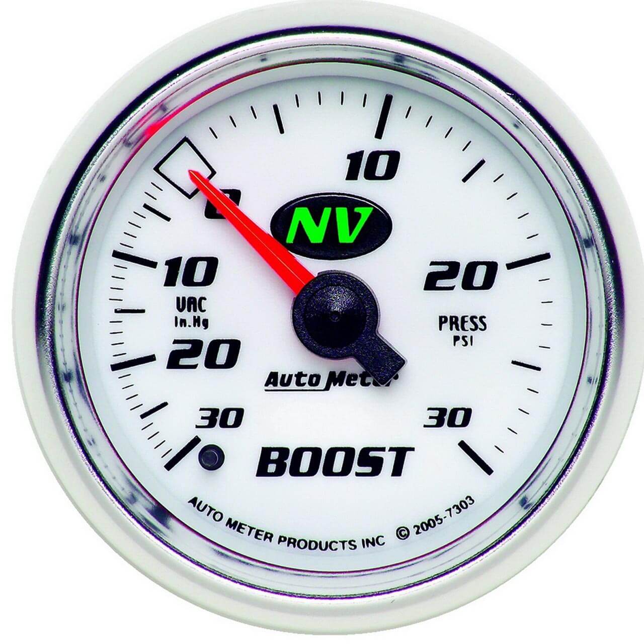 AutoMeter NV Series 2 1/16in Mechanical Boost/VAC Gauge 30 PSI