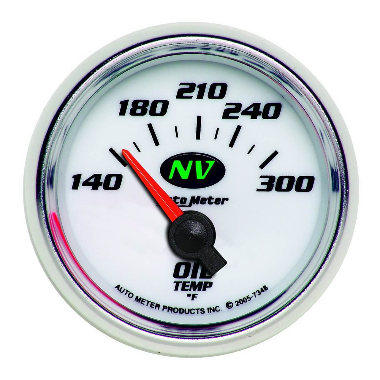 AutoMeter NV Series Electric Oil Temp Gauge (2 1/16in, 140-300 F)