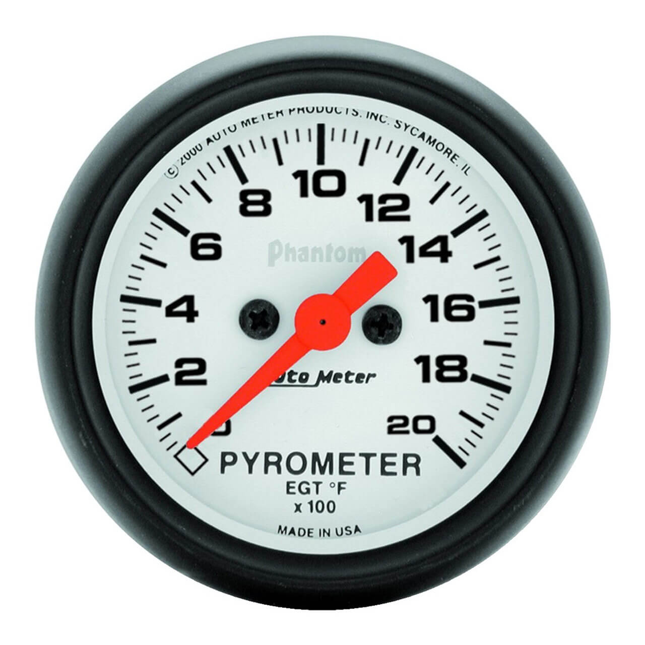 AutoMeter Phantom Series 2 1/16in EGT Gauge Kit, 2000 F