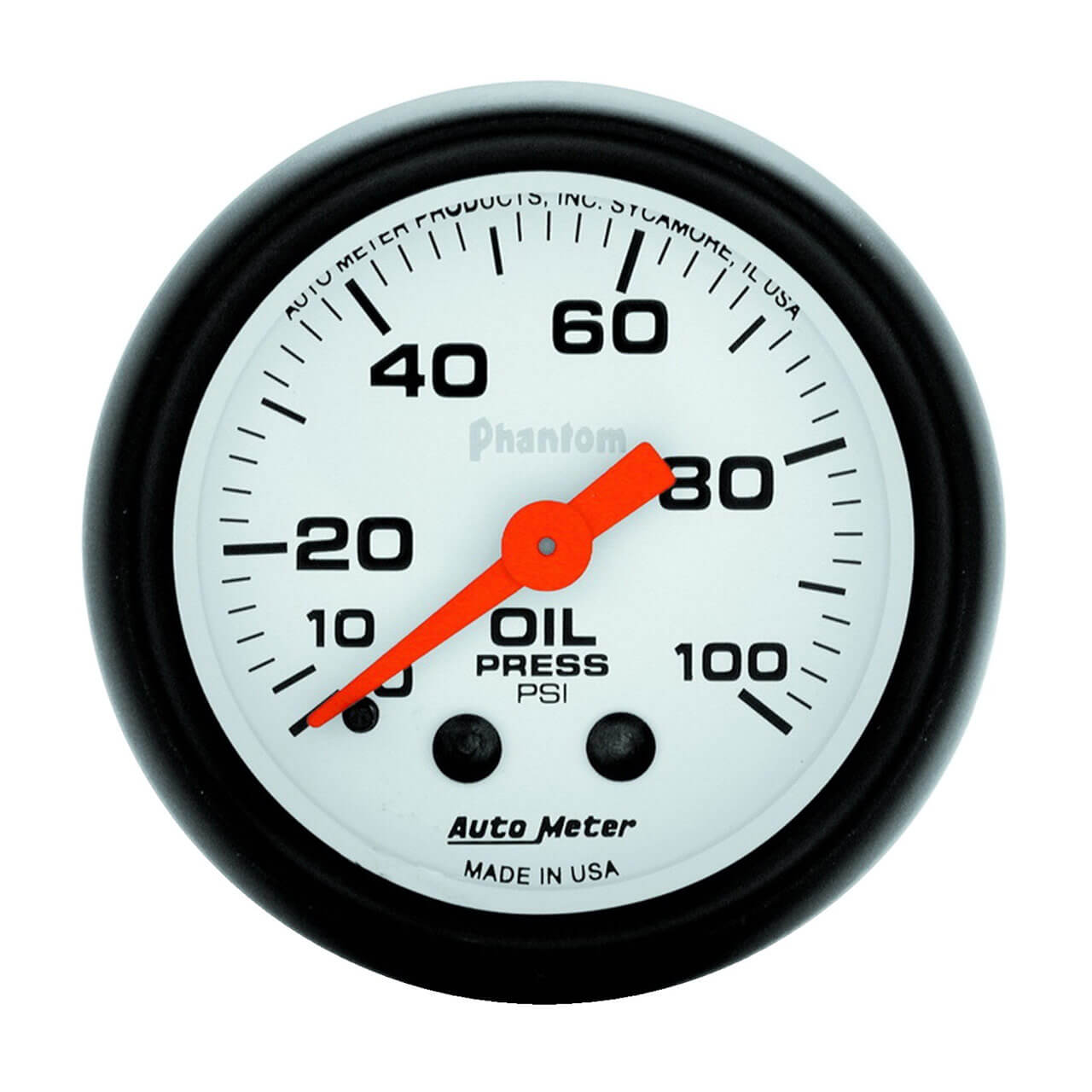 AutoMeter Phantom Series 2 1/16in Oil Pressure Gauge, 0-100 PSI