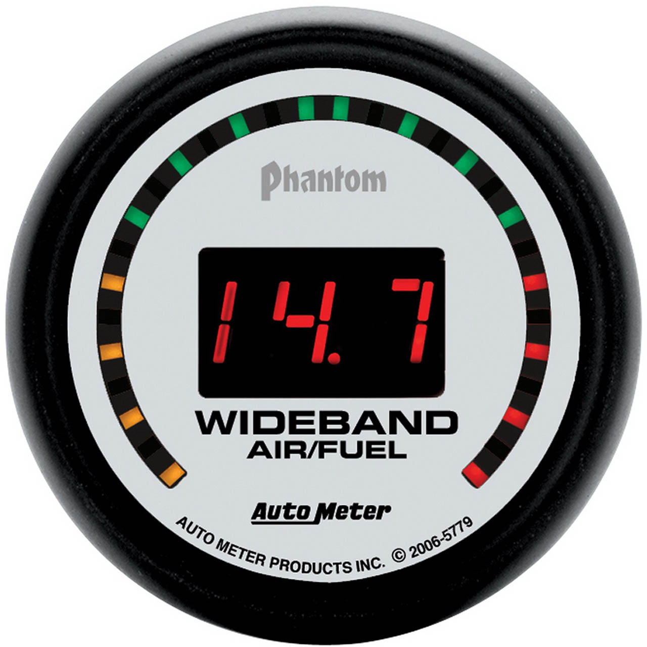 AutoMeter Phantom Series Air / Fuel Ratio (AFR) Gauge (52mm, 10:1-17:1 AFR)