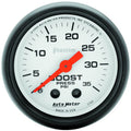 AutoMeter Phantom Series Boost Gauge (52mm, 0-35 PSI)