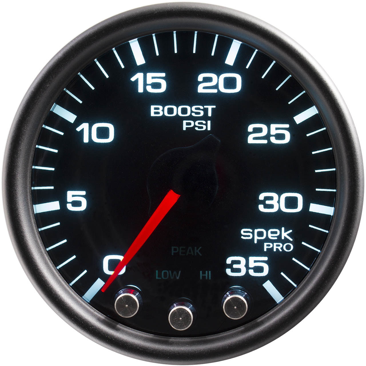 AutoMeter SPEK-PRO Boost Gauge (52mm, 0-35 PSI, Black/Black)