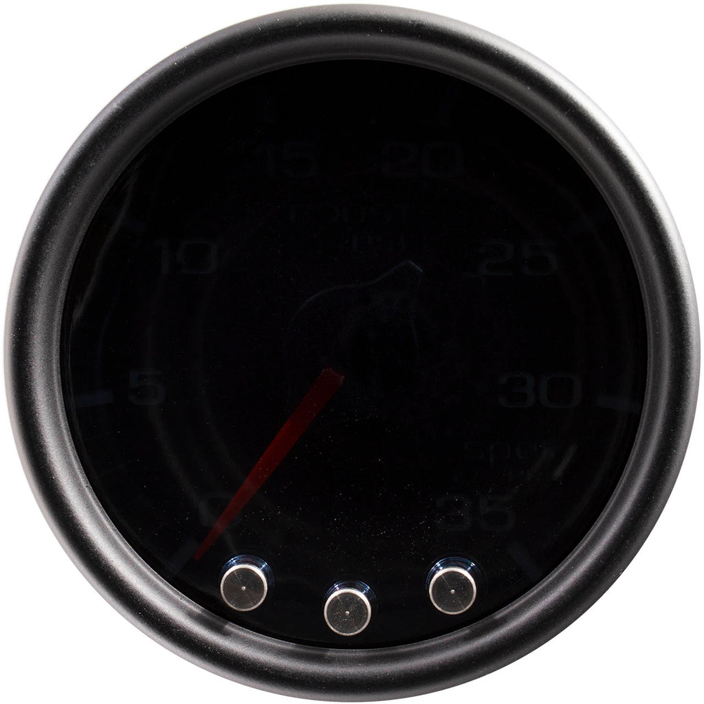 AutoMeter SPEK-PRO Boost Gauge (52mm, 0-35 PSI, Black/Black) - Angle 2