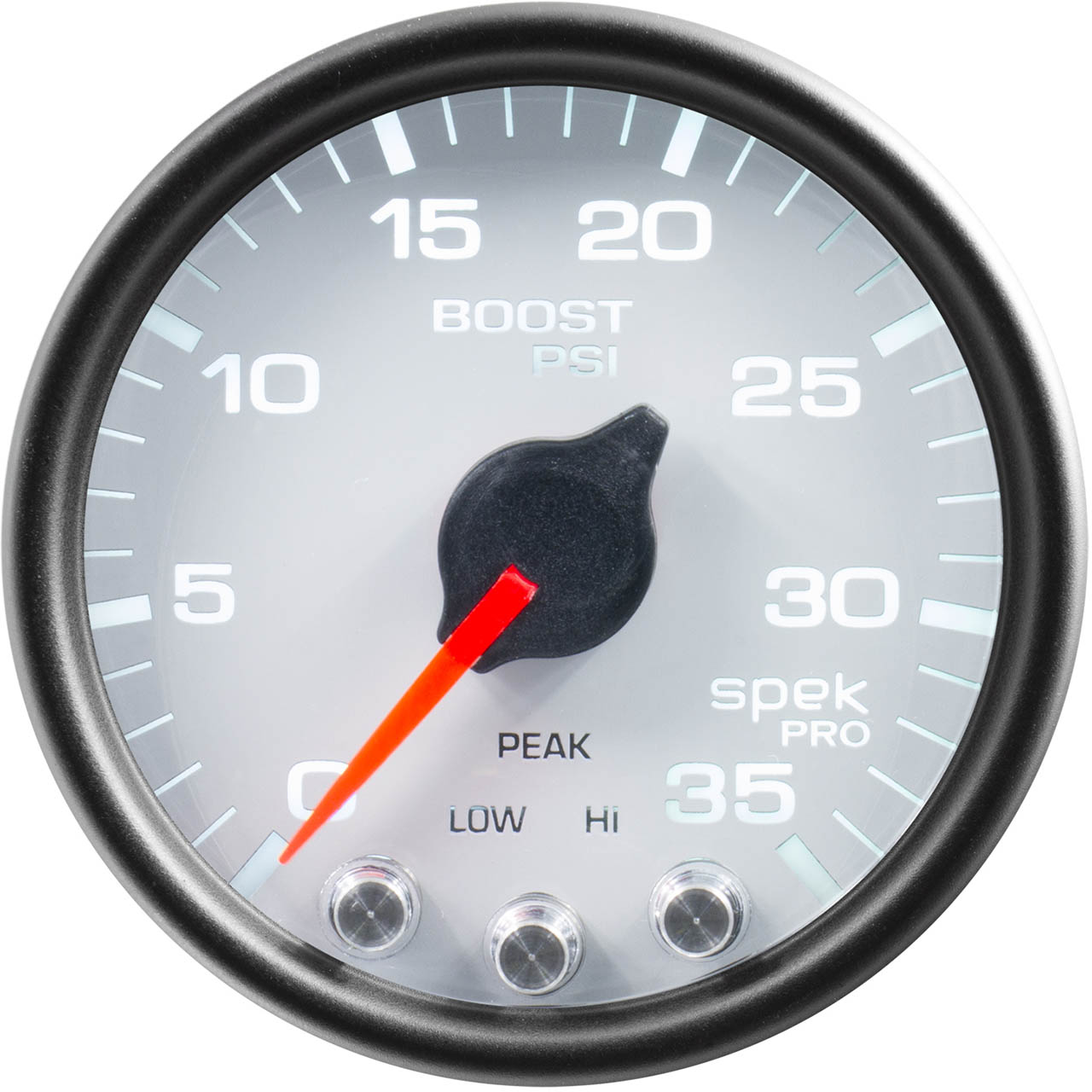 AutoMeter SPEK-PRO Boost Gauge (52mm, 0-35 PSI, White/Black)