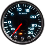 AutoMeter SPEK-PRO Boost Gauge (52mm, 30 In. Hg - 30 PSI, Black/Black)