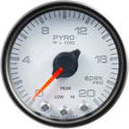 AutoMeter SPEK-PRO Exhaust Gas Temperature (EGT) Gauge (52mm, 0-2000F, White/Black) - Angle 2