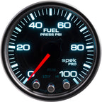 AutoMeter SPEK-PRO Fuel Pressure Gauge (52mm, 0-100 PSI, Black/Black)