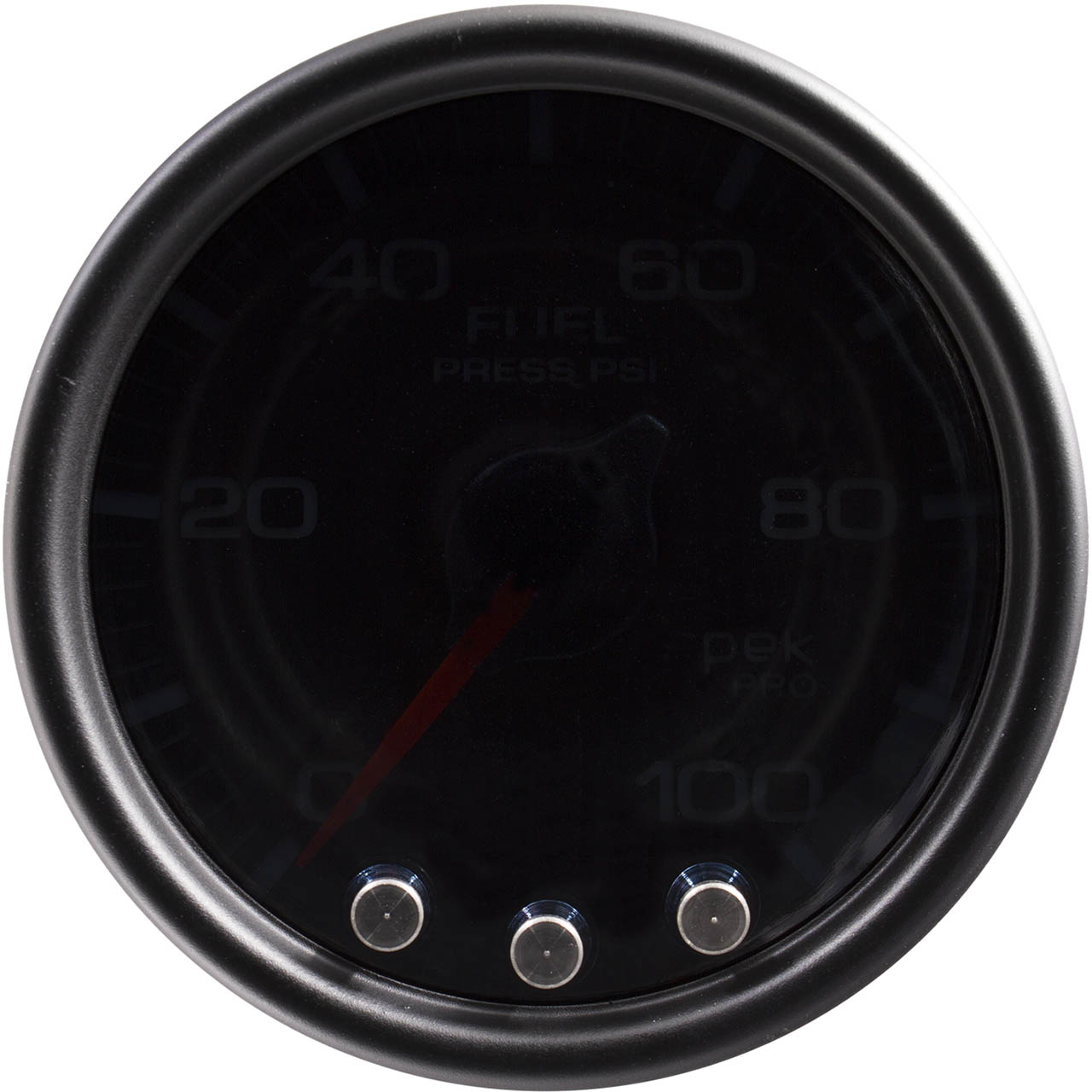 AutoMeter SPEK-PRO Fuel Pressure Gauge (52mm, 0-100 PSI, Black/Black) - Angle 2