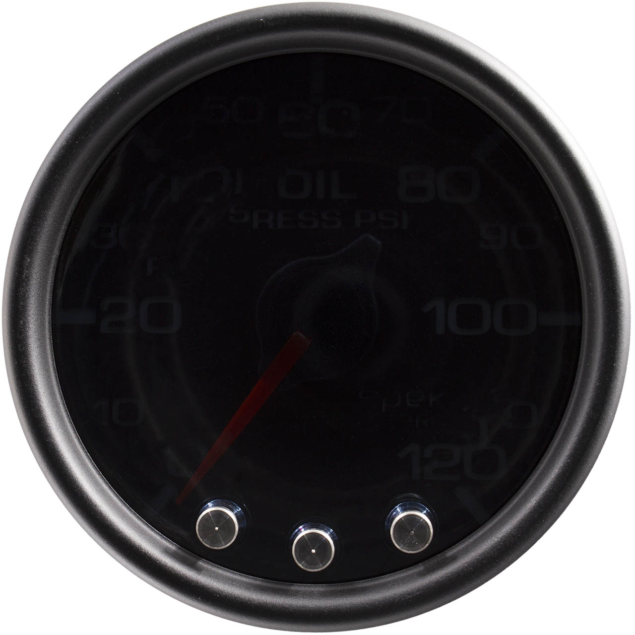 AutoMeter SPEK-PRO Oil Pressure Gauge (52mm, 0-120 PSI, Black/Black) - Angle 2