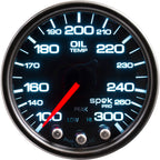 AutoMeter SPEK-PRO Oil Temperature Gauge (52mm, 100-300F, Black/Black)