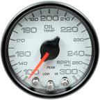 AutoMeter SPEK-PRO Oil Temperature Gauge (52mm, 100-300F, White/Black) - Angle 2