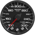 AutoMeter SPEK-PRO Water Temperature Gauge (52mm, 100-300F, Black/Black, AntiGlare Lens)