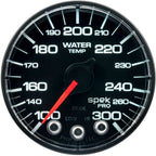AutoMeter SPEK-PRO Water Temperature Gauge (52mm, 100-300F, Black/Black, No O-Ring)