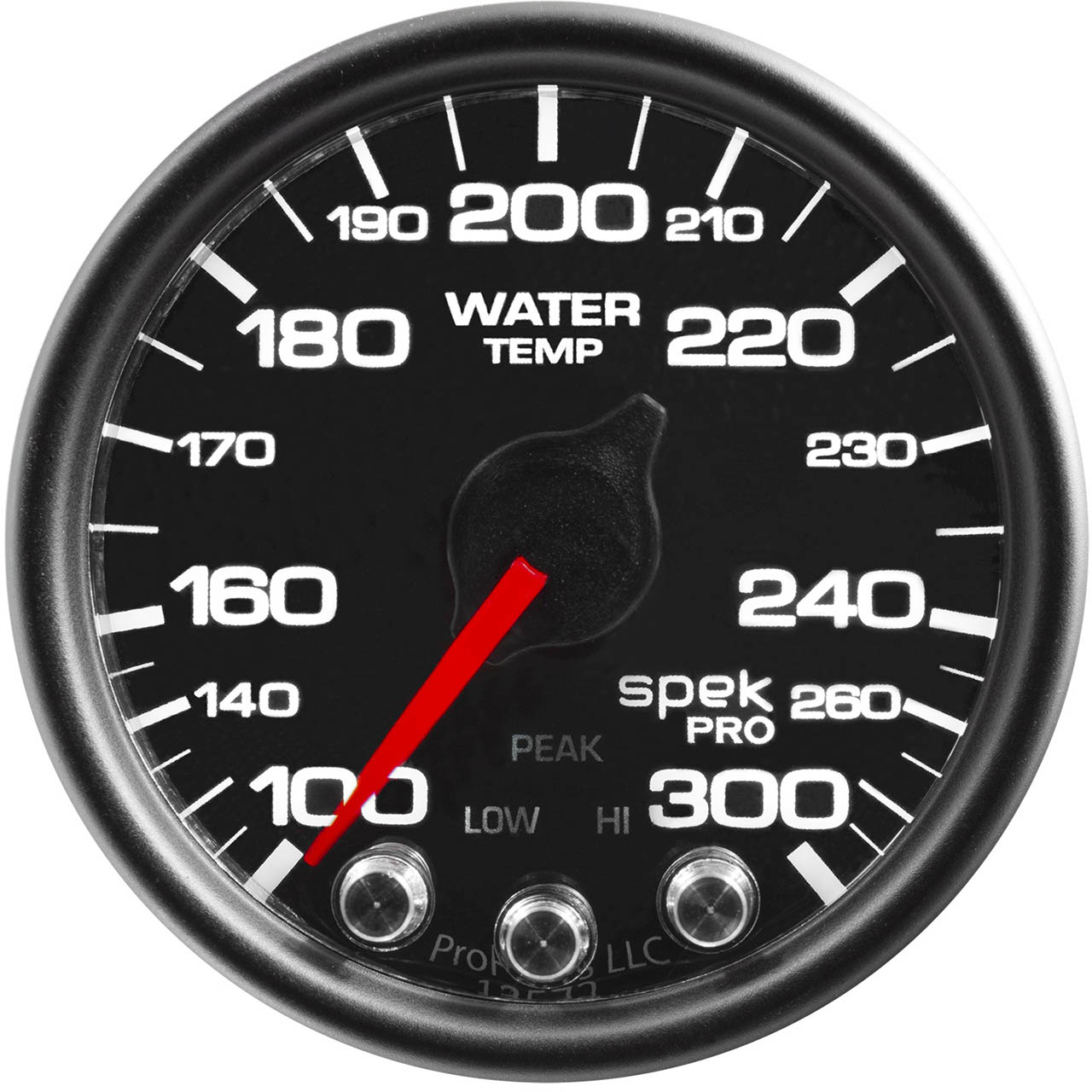 AutoMeter SPEK-PRO Water Temperature Gauge (52mm, 100-300F, Black/Black)