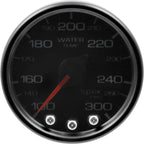 AutoMeter SPEK-PRO Water Temperature Gauge (52mm, 100-300F, Black/Black) - Angle 2