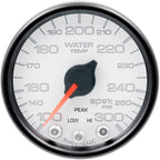 AutoMeter SPEK-PRO Water Temperature Gauge (52mm, 100-300F, White/Black) - Angle 2