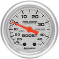 AutoMeter Ultra-Lite Series Boost Gauge (52mm, -30-45 PSI)