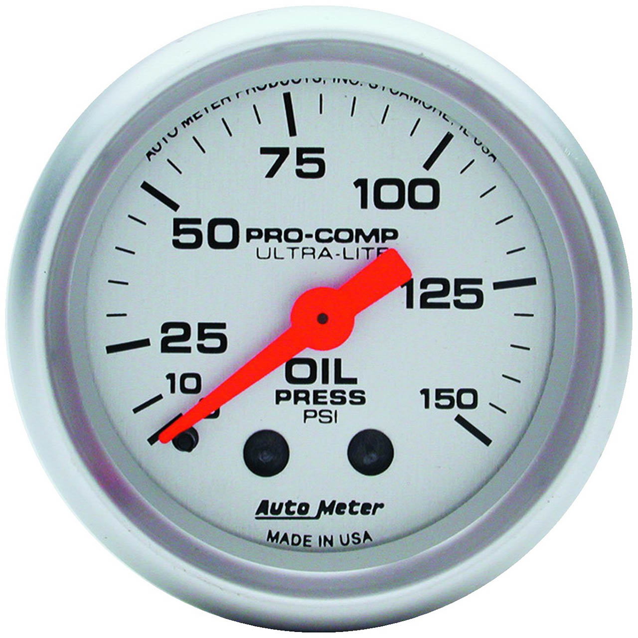 AutoMeter Ultra-Lite Series Oil Pressure Gauge (52mm, 0-150 PSI)