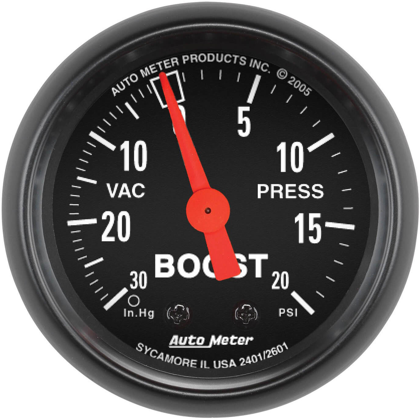 AutoMeter Z Series Boost Gauge (2 1/16in, 0-20 PSI)