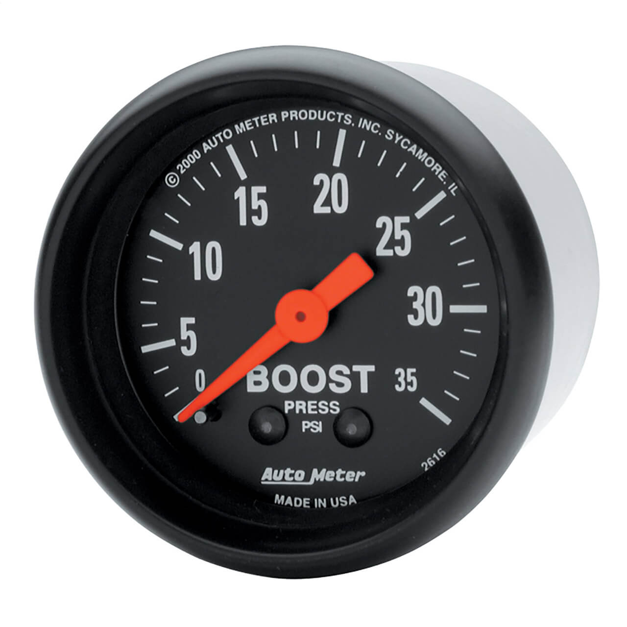 AutoMeter Z Series Boost Gauge (2 1/16in, 0-35 PSI)