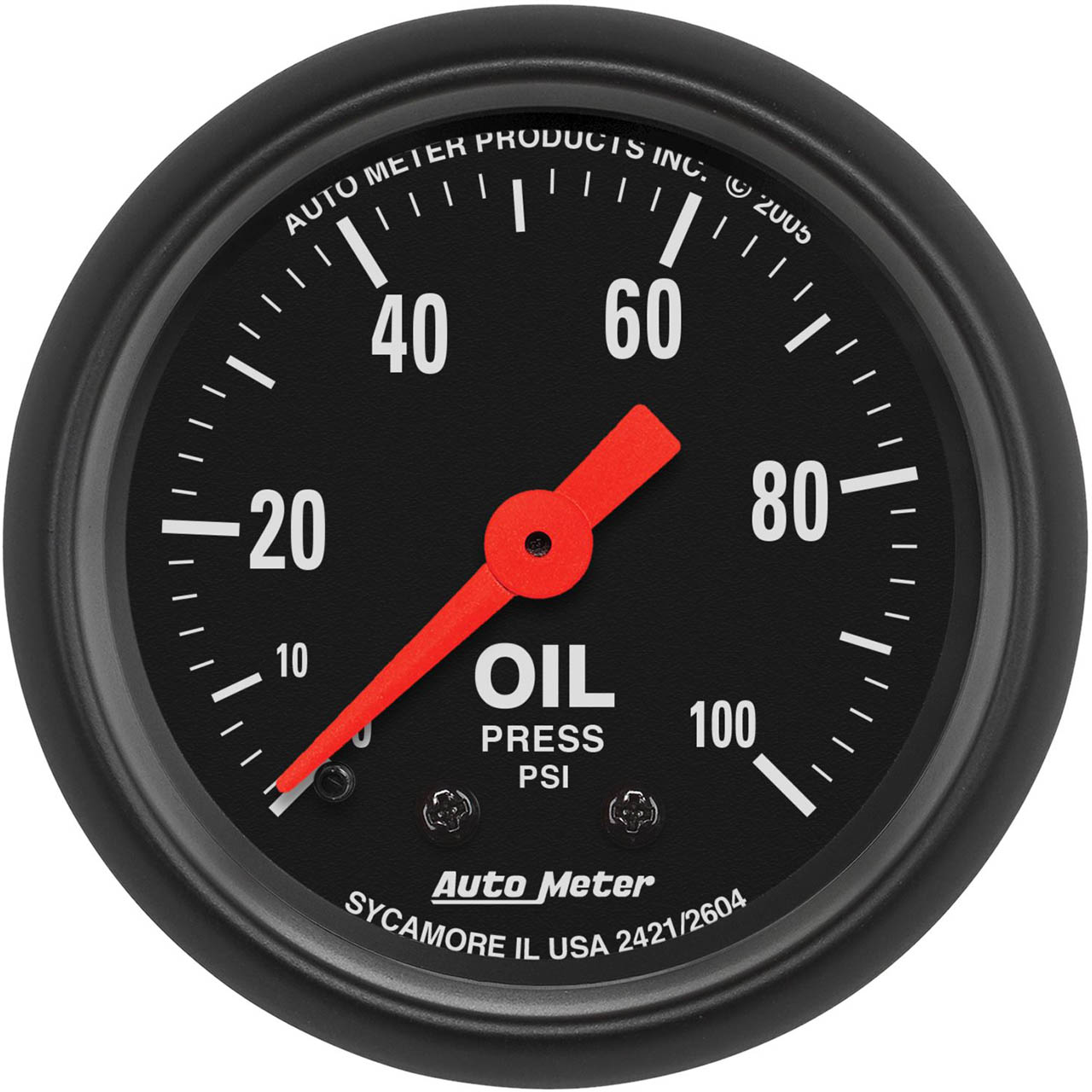AutoMeter Z-Series Oil Pressure Gauge (52mm, 0-100 PSI)