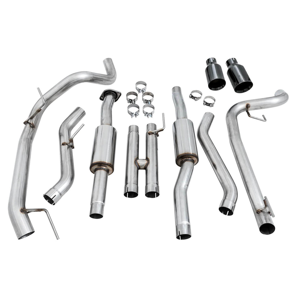 AWE FG Cat-Back Exhaust System w/ Diamond Black Tips, 2017-2020 F-150 Raptor - Angle 2