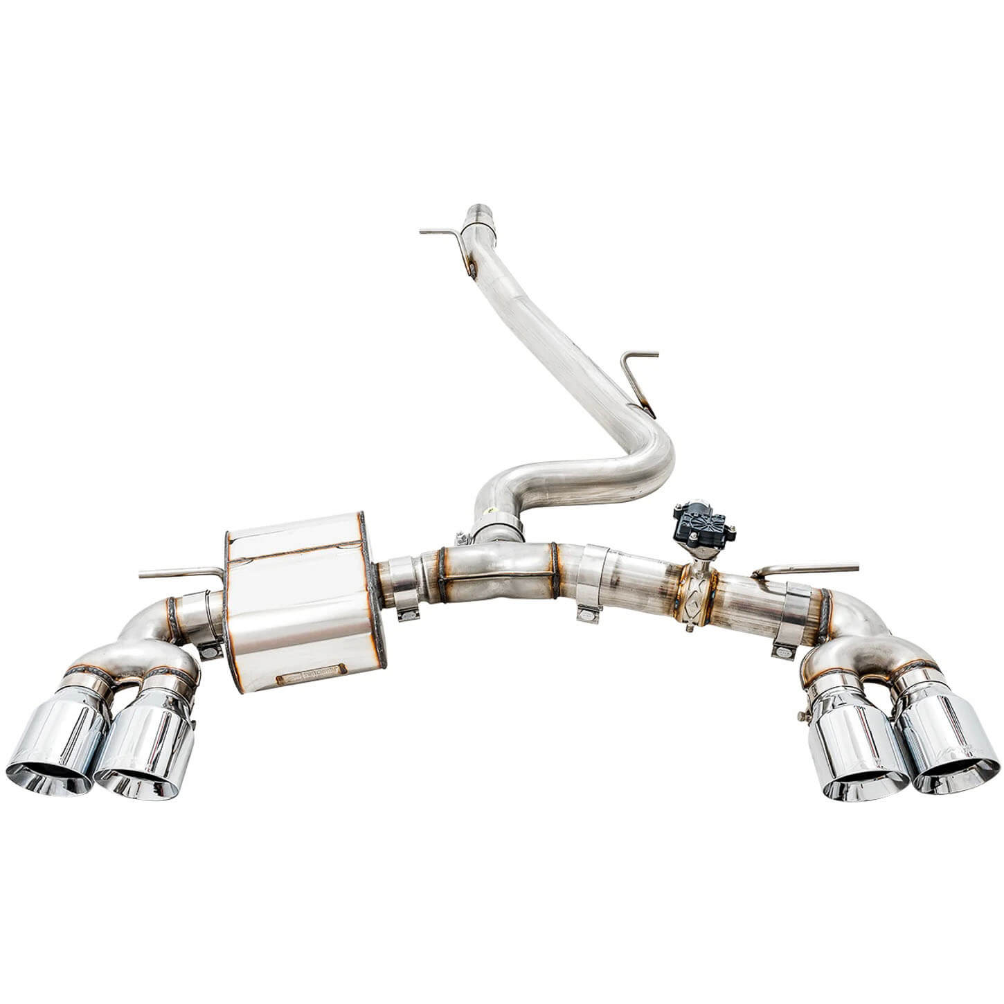 AWE SwitchPath Cat-Back Exhaust System w/ 102mm Chrome Silver Tips, 2018-2019 Golf R MK7.5