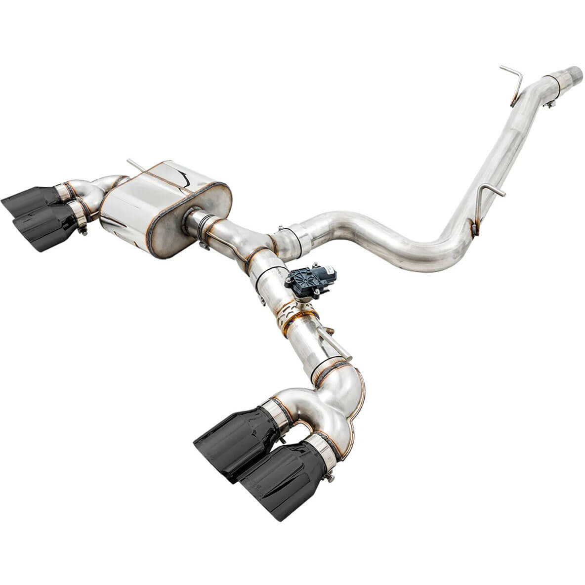 AWE SwitchPath Cat-Back Exhaust System w/ 102mm Diamond Black Tips, 2018-2019 Golf R MK7.5