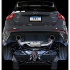 AWE SwitchPath Cat-Back Exhaust System w/ Chrome Silver Tips, 2016-2018 Focus RS - Angle 2