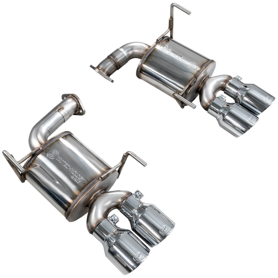 AWE Touring Edition Axleback Exhaust w/ Chrome Silver Tips, 2022-2026 WRX - Angle 2