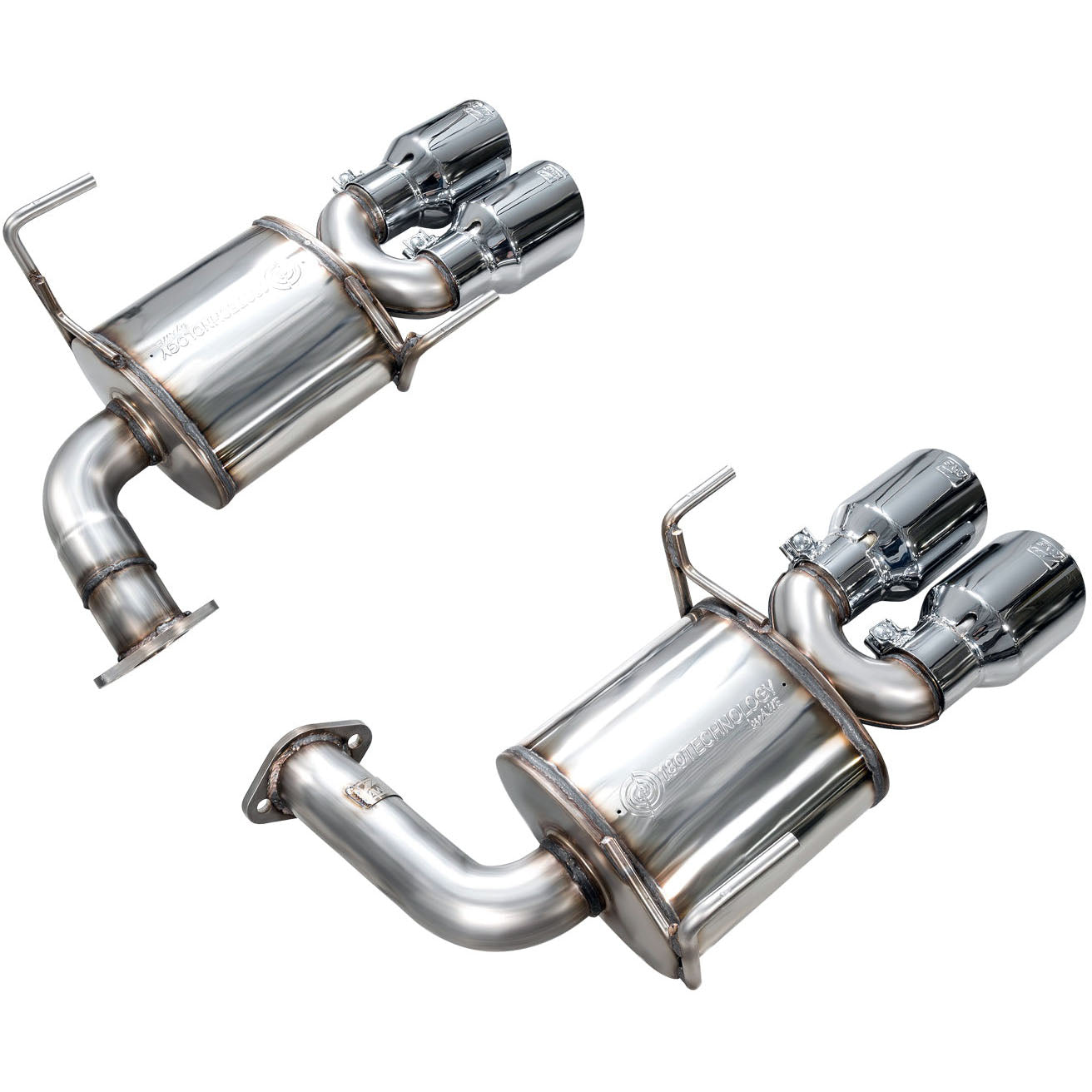 AWE Touring Edition Axleback Exhaust w/ Chrome Silver Tips, 2022-2026 WRX - Angle 3