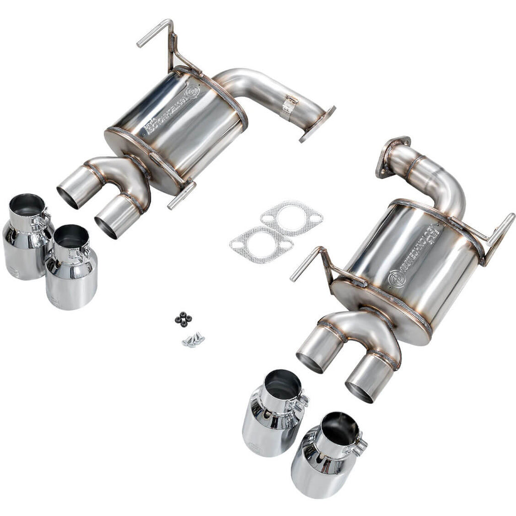 AWE Touring Edition Axleback Exhaust w/ Chrome Silver Tips, 2022-2026 WRX - Angle 4